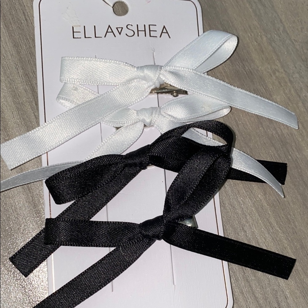 Ella Shea Black and White Kids Hair Bows